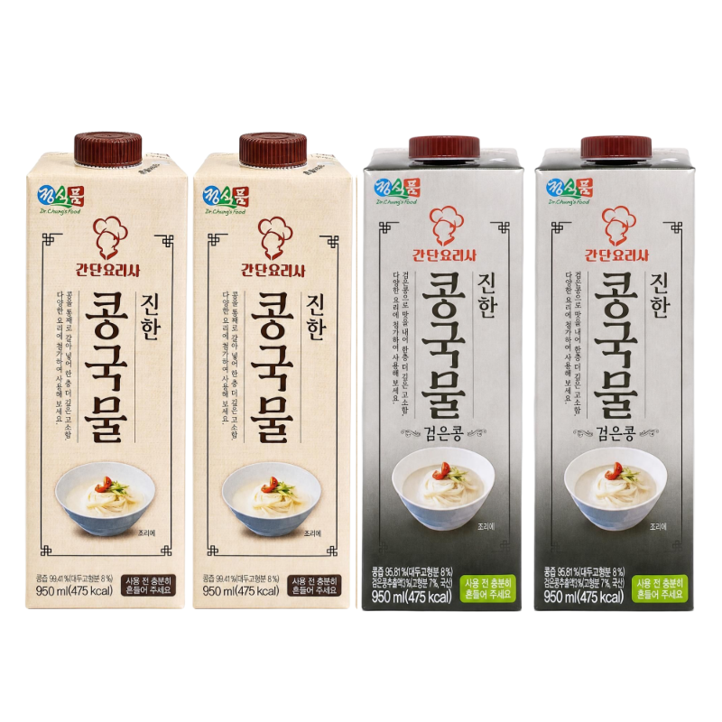 정식품 진한 콩국물, 950g, 2개 + 진한 콩국물 검은콩, 950g, 2개