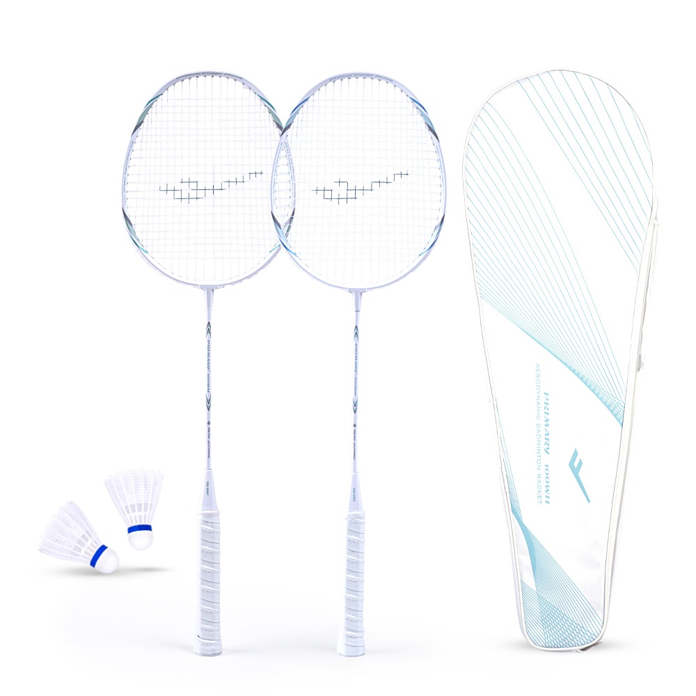 프로스펙스 배드민턴라켓, primary-100, 화이트, 2개 + 셔틀콕, 2개, 1세트