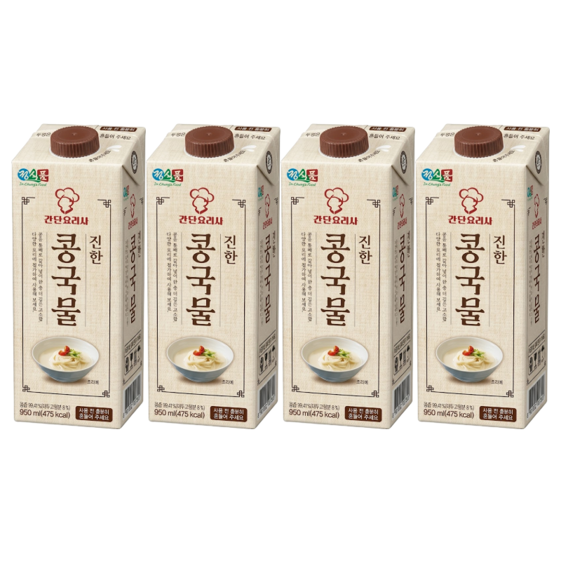 정식품 간단요리사 진한 콩국물, 950ml, 4팩