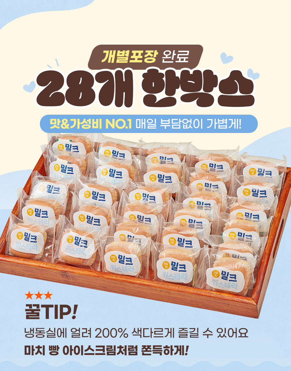 이선별 밀크 카스테라, 개별포장, 28개, 1박스 상세 이미지 4