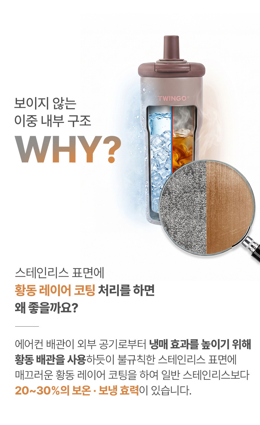 트윙고 투웨이 스트로우 텀블러, 클래시베이지, 700ml, 1개 상세 이미지 4