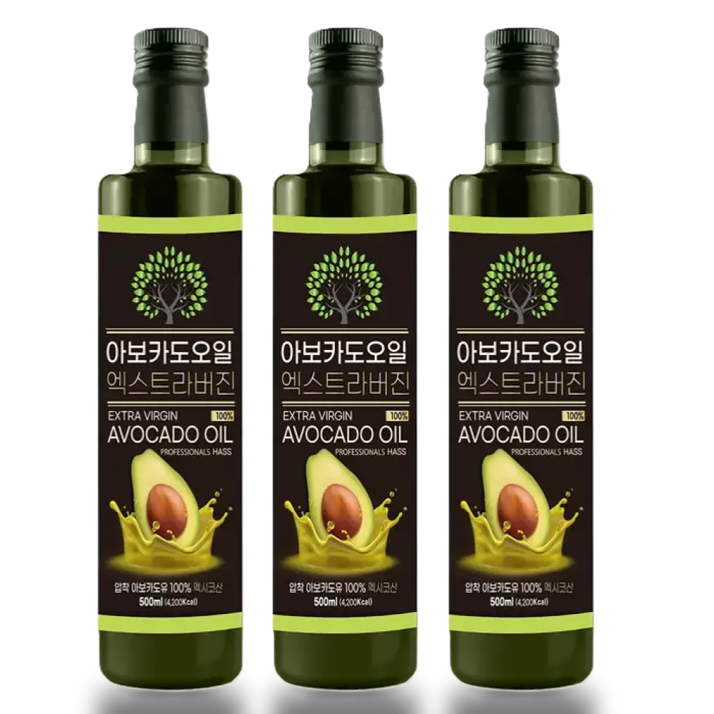 엑스트라버진 아보카도오일, 500ml, 3개