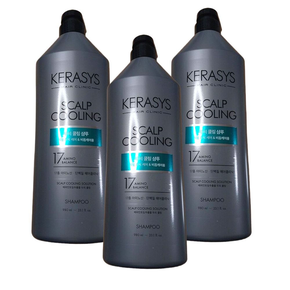 케라시스 두피 쿨링 단백질 샴푸, 980ml, 3개