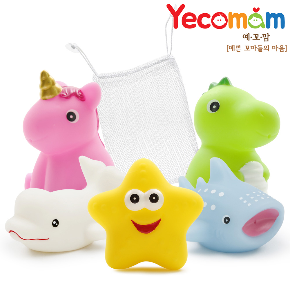예꼬맘 LED 물놀이장난감, 여아용 컬러혼합, 그물망 대, 10종, 1세트