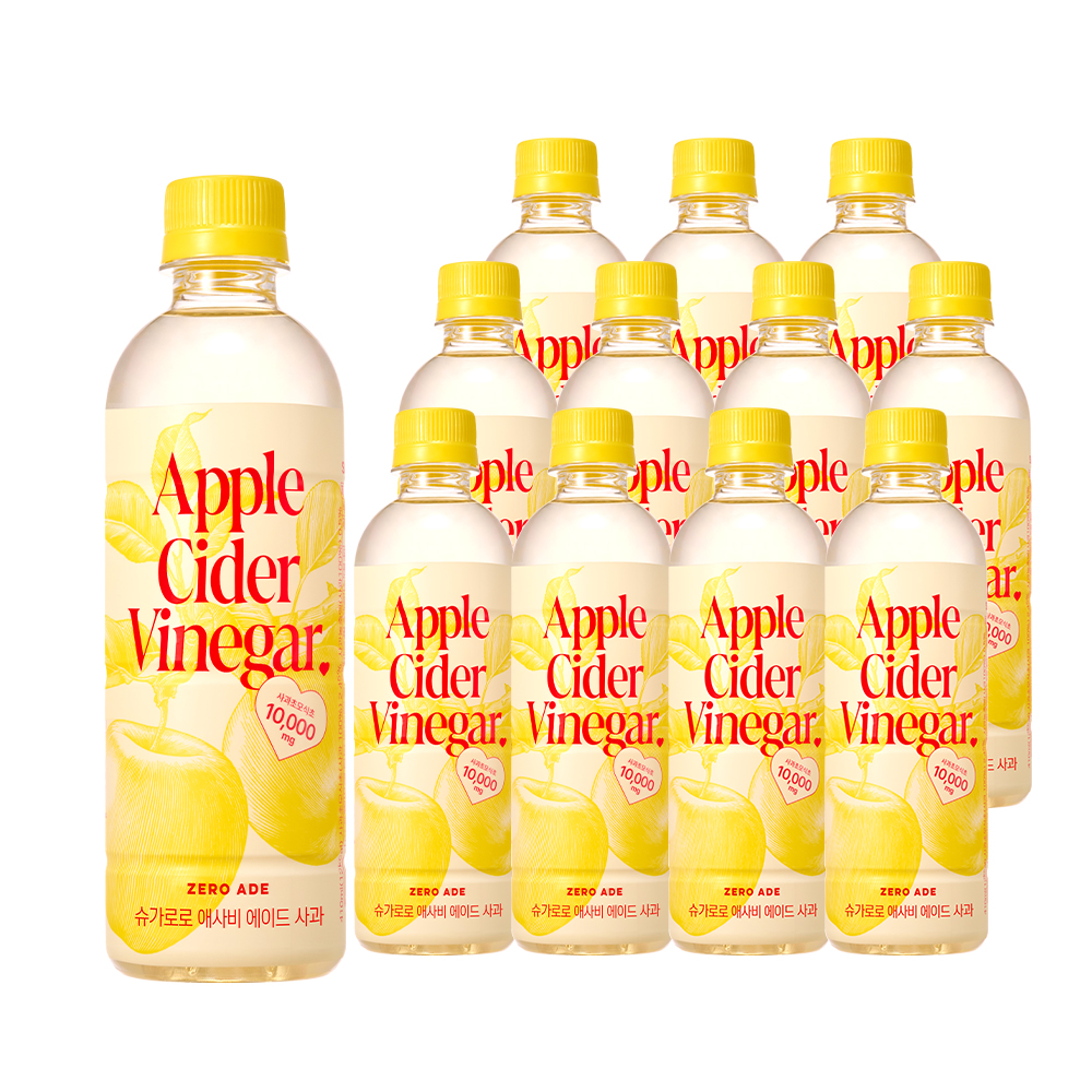 [토스쇼핑] 슈가로로 애사비 에이드 사과, 410ml, 24병