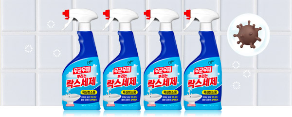 피죤 무균무때 락스욕실, 500ml 4개