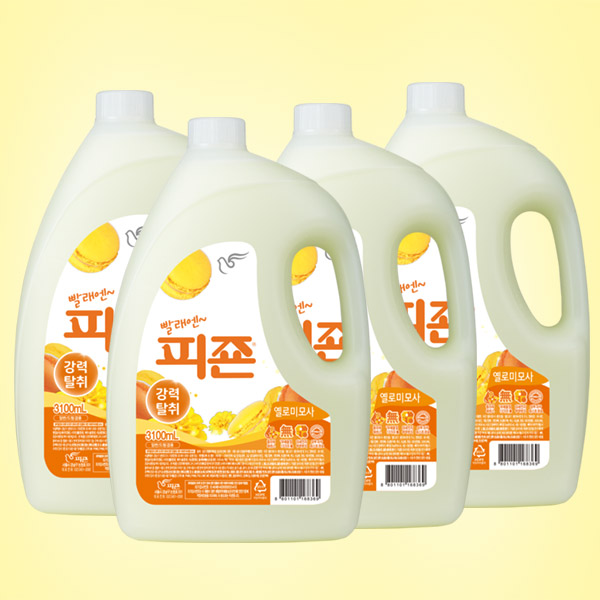 피죤 섬유유연제, 옐로미모사, 3.1L, 4개