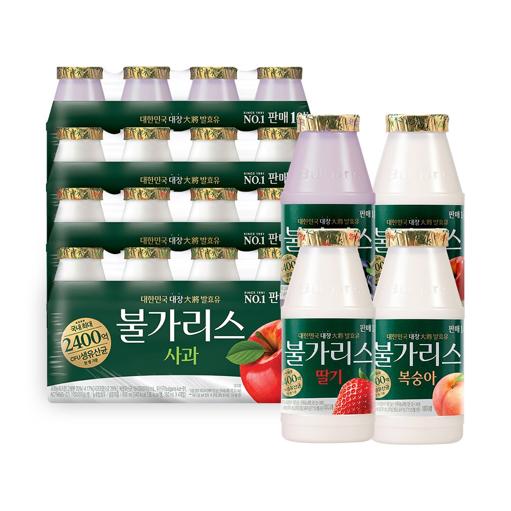 남양유업 불가리스, 사과맛 150ml 4개 + 포도맛 150ml 4개 + 복숭아맛 150ml 4개 + 딸기맛 150ml 4개, 16개 상품 이미지 1