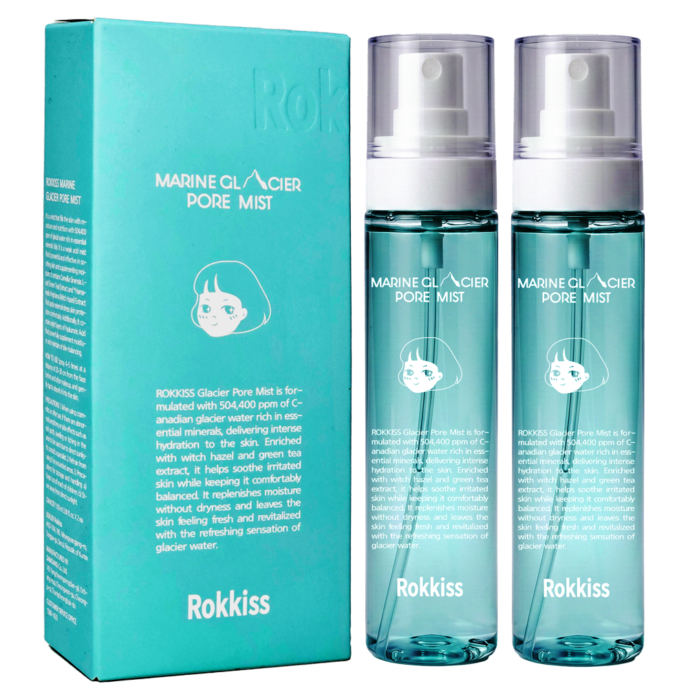 록키스 워터밤 빙하수 약산성 모공 미스트, 100ml, 2개