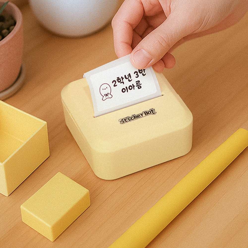 스티커봇 미니 라벨프린터 S2, 크림, 1개