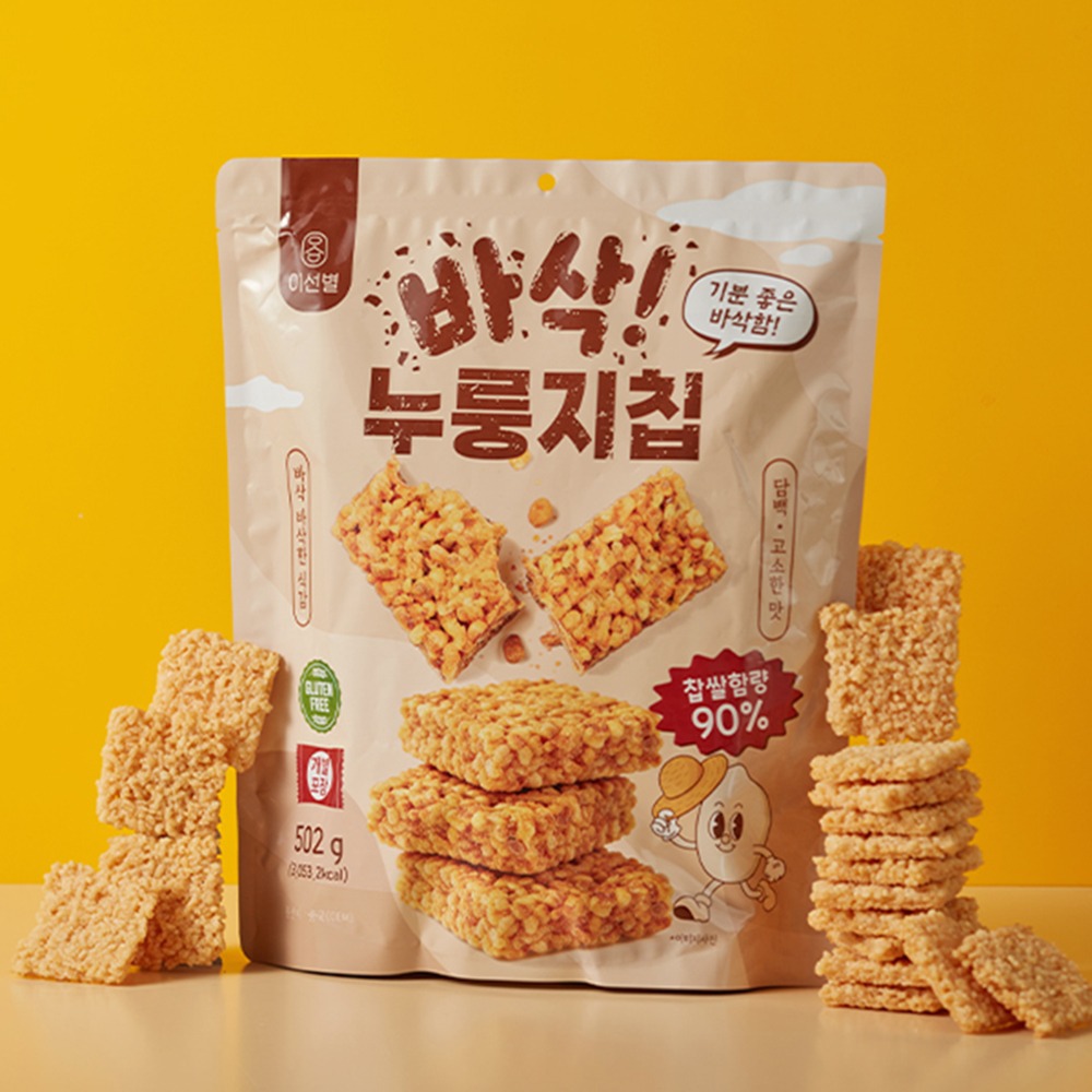 [토스쇼핑] 추억의 찹쌀 바삭 누룽지칩, 502g, 1팩