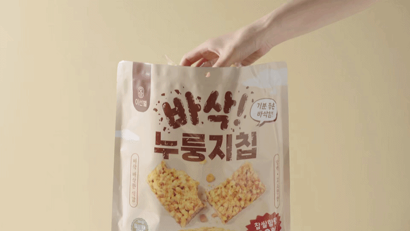 추억의 찹쌀 바삭 누룽지칩, 502g, 2팩 상세 이미지 1