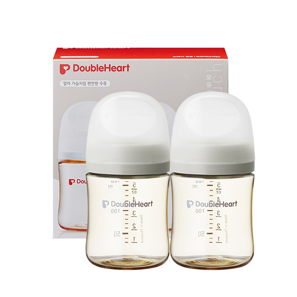 더블하트 모유실감 3세대 젖병, 새벽그레이, 160ml, 2개입, 1개