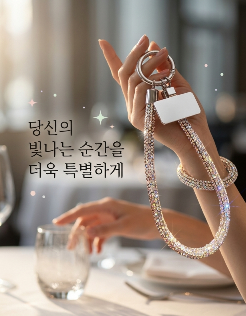 휴대폰 도난방지 스트랩, 반짝골드+반짝실버, 1세트 상세 이미지 2