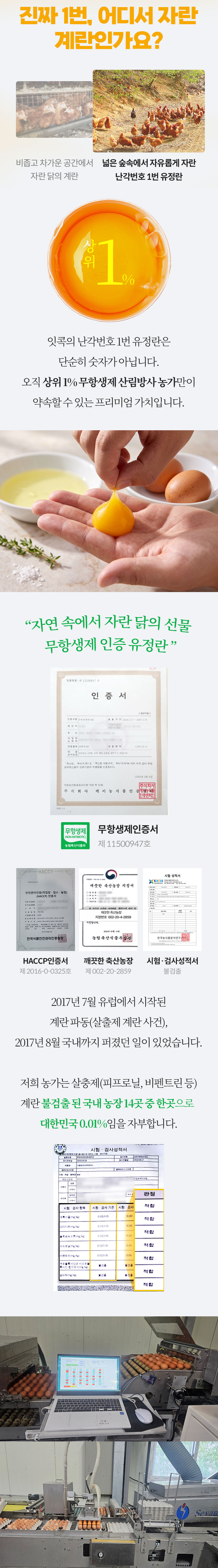 산들내음 산림방사 유정란, 난각번호 1번, 60구, 1박스 상세 이미지 3