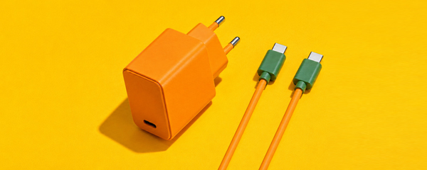 팅글탱글 PD 20W 고속 충전기 & PD 60W C to C 초고속 케이블, 오렌지, 1m, 1개