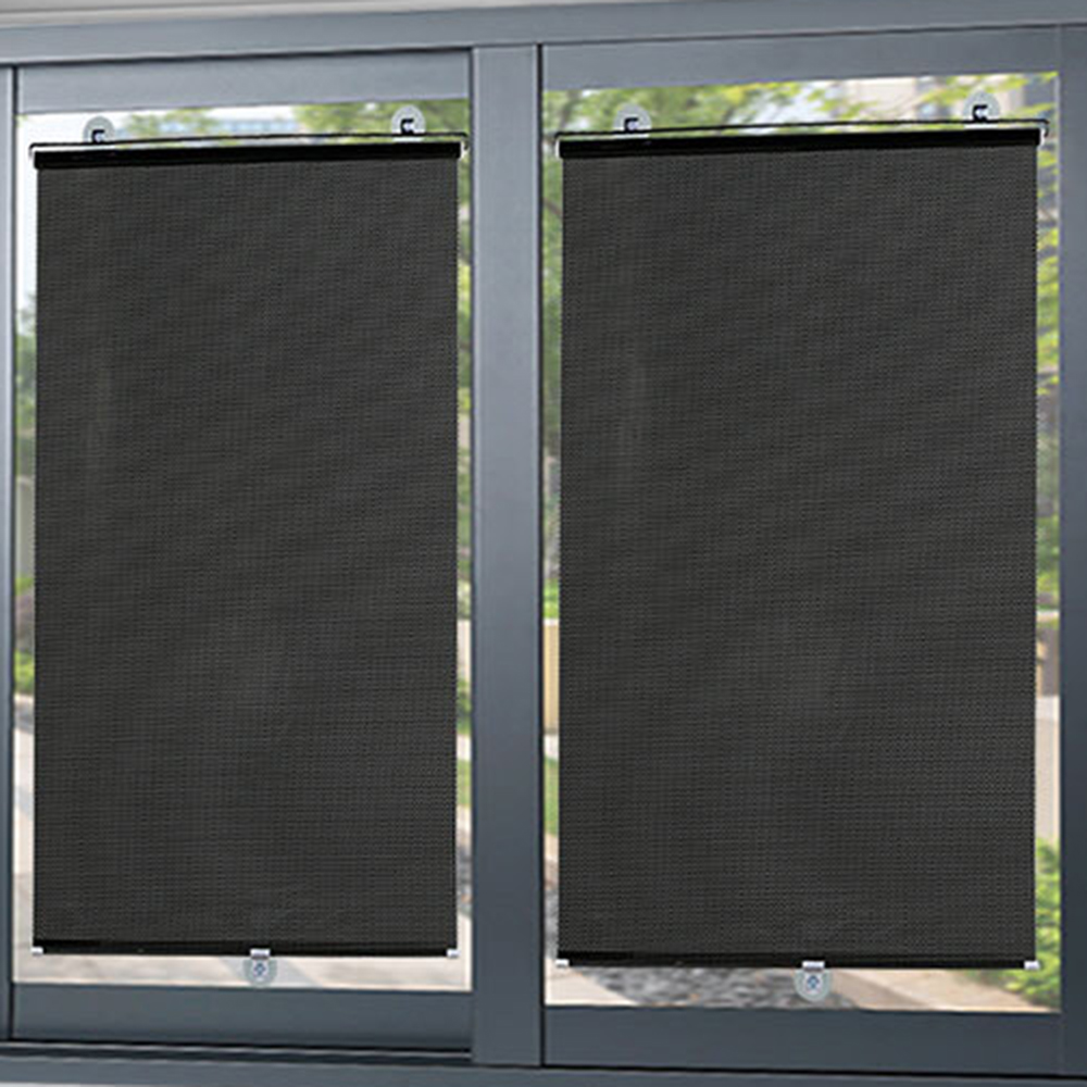 여기저기 사방팔방 휴대용 블라인드, 블랙, 125cm x 58cm, 1개