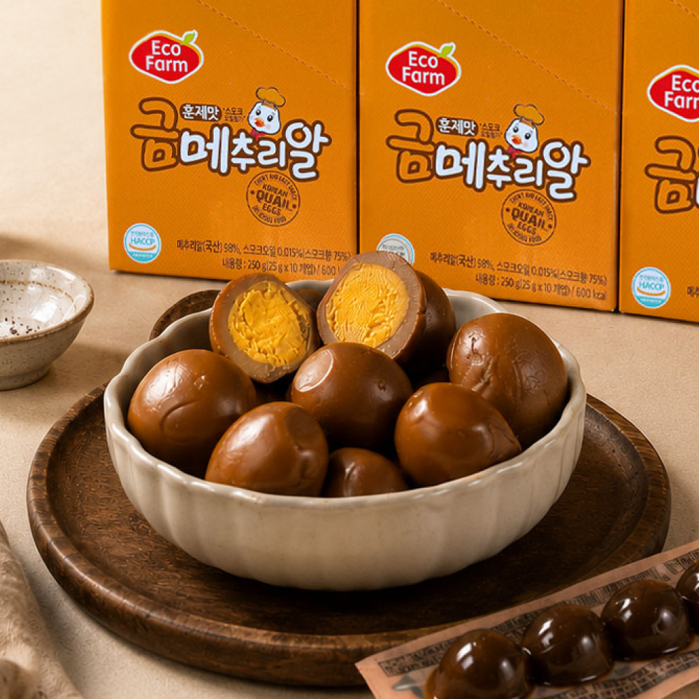 맛꾼 무항생제 금메추리알, 훈제맛, 25g, 10개 상품 이미지 1
