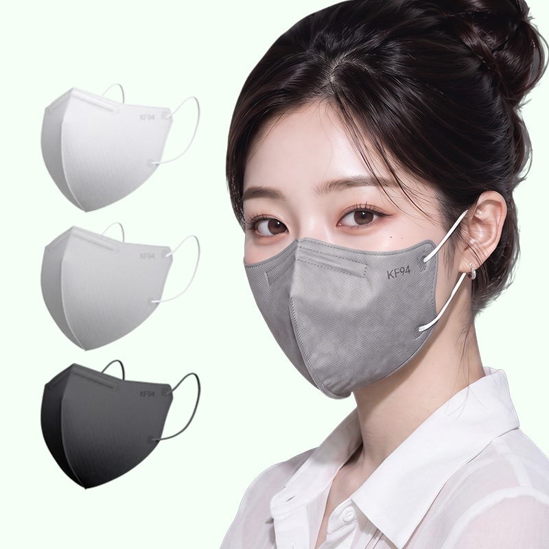 KF94 새부리형 마스크, 중형, 그레이, 100개