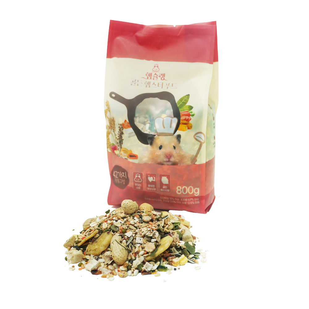 햄슐랭 골든 햄스터 푸드, 햄스터, 800g, 1개