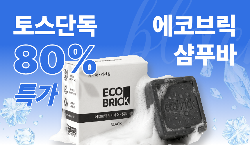 에코브릭 약산성 블랙 샴푸바, 100g, 2개
