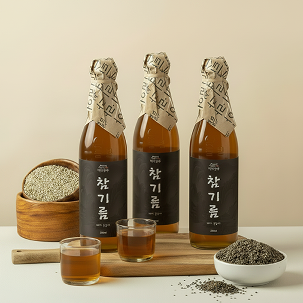 백년본가 통참깨 저온압착 옛날 방앗간 참기름, 350ml, 3개 상품 이미지 1