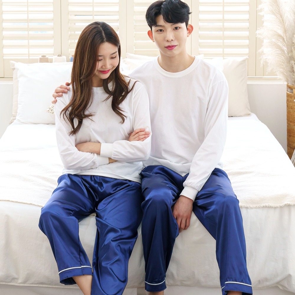 샤무즈 파자마 바지, 네이비, 90, 1개