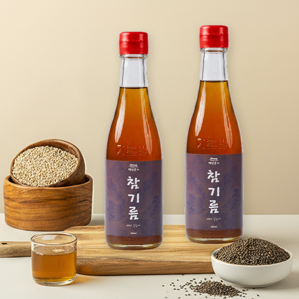백년본가 통참깨 저온압착 옛날 방앗간 참기름, 350ml, 2개 상품 이미지 1
