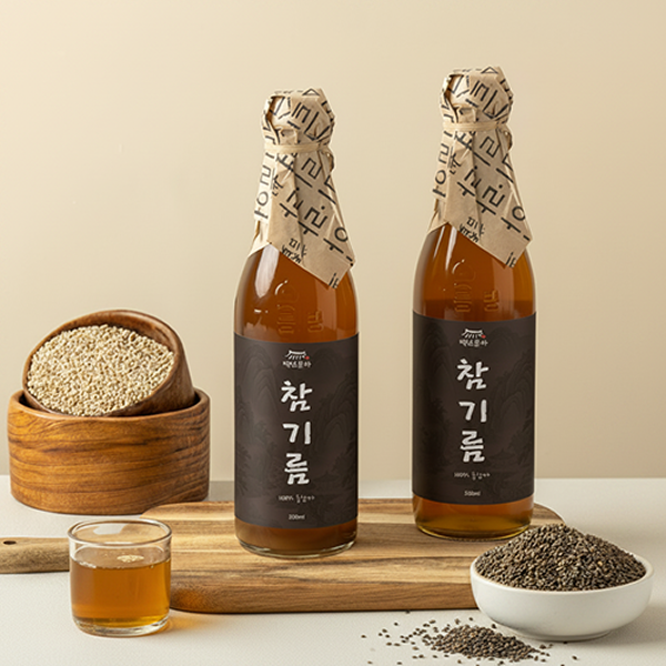 백년본가 통참깨 저온압착 옛날 방앗간 참기름, 350ml, 2개 상품 이미지 2