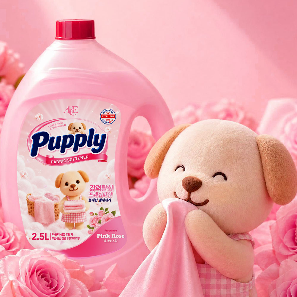 에이스퍼플리 고농축 핑크로즈 섬유유연제, 실내건조, 2.5L, 4통 상품 이미지 4