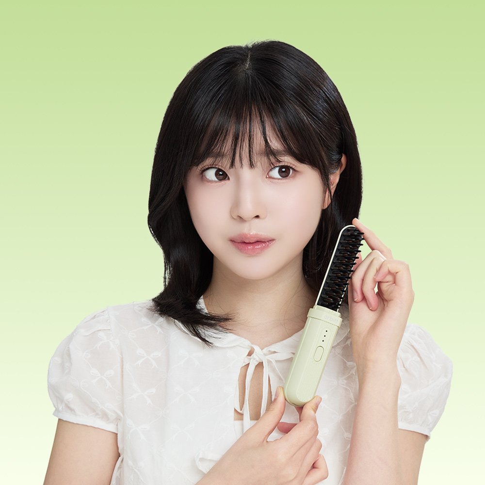 오르빗 이지매직 3단 조절 무선 빗고데기, 멜론, 1개 상세 이미지 2