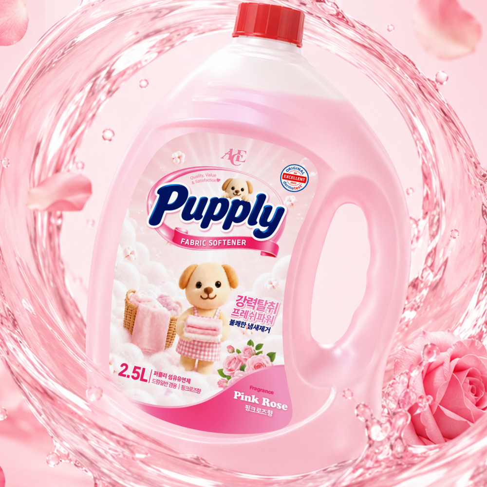 에이스퍼플리 고농축 핑크로즈 섬유유연제, 실내건조, 2.5L, 4통 상품 이미지 3