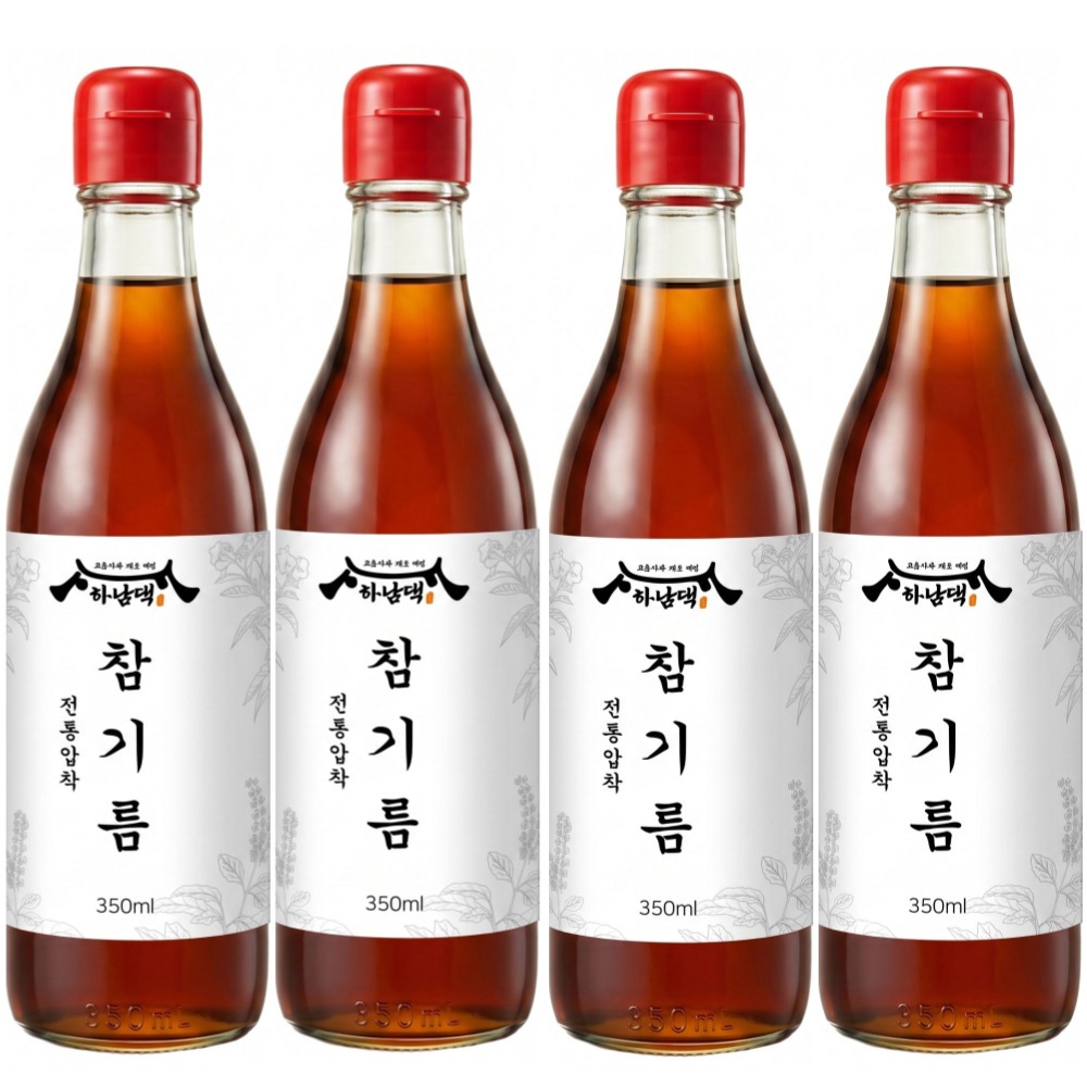 하남댁 전통 참기름, 350ml, 4병