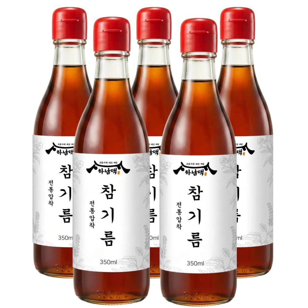 하남댁 전통 참기름, 350ml, 5병