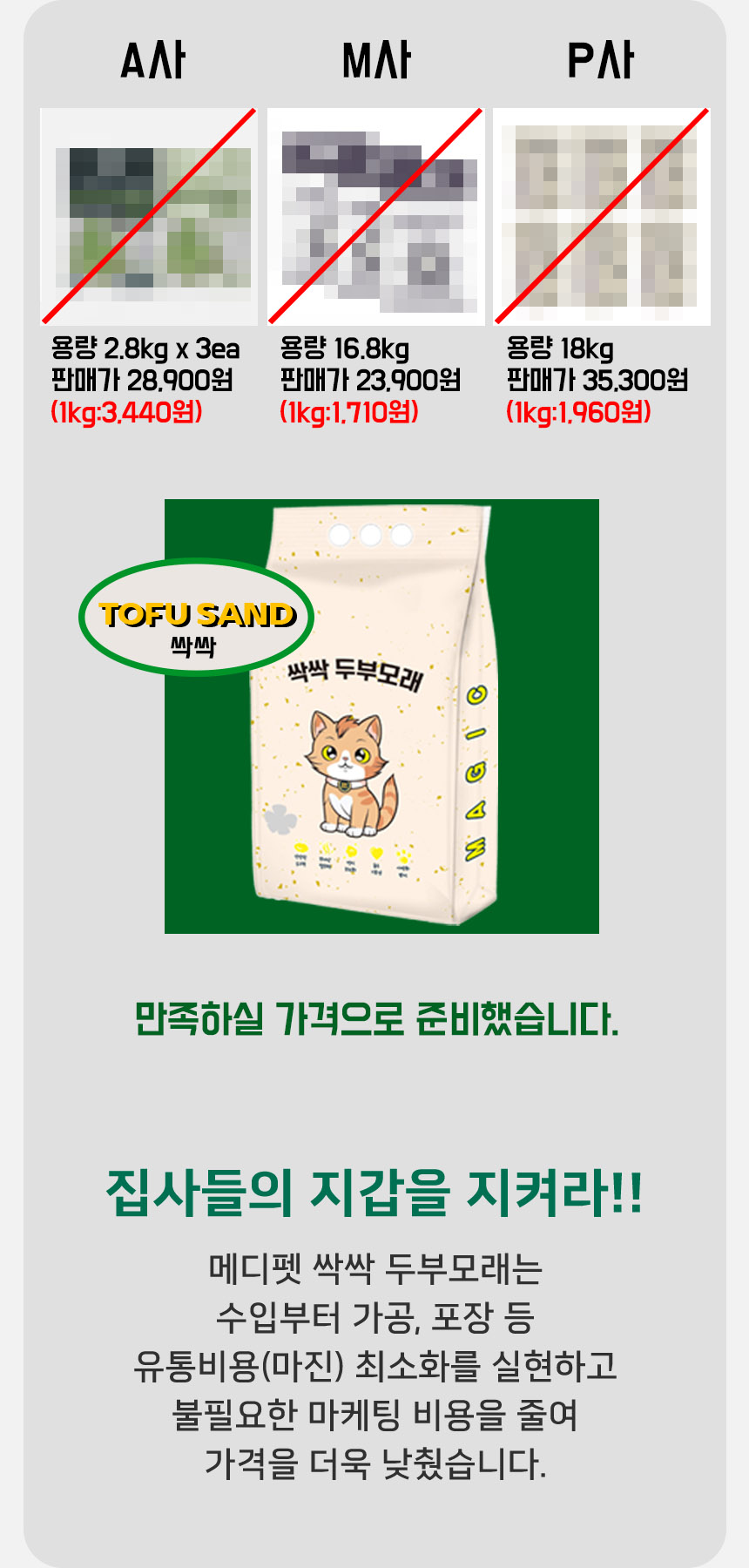 메디펫 싹싹 두부모래, 녹차향, 8L, 3개 상세 이미지 5