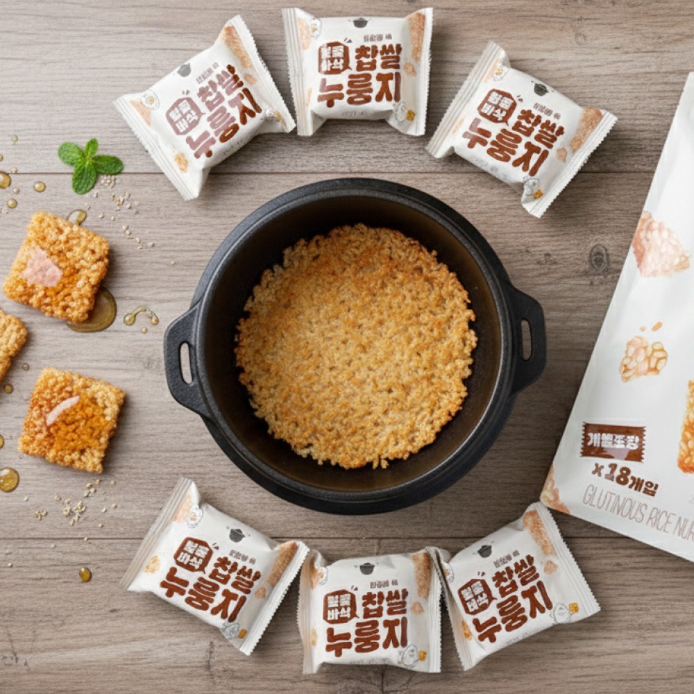 달콤바삭 찹쌀누룽지, 520g, 1팩