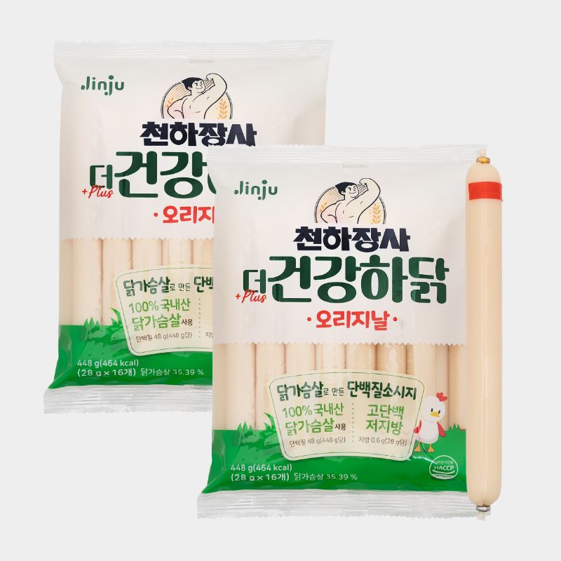 [토스]천하장사 더 건강하닭 오리지날 448g+448g 28gX총32개 2팩 (12,990원/무료)
