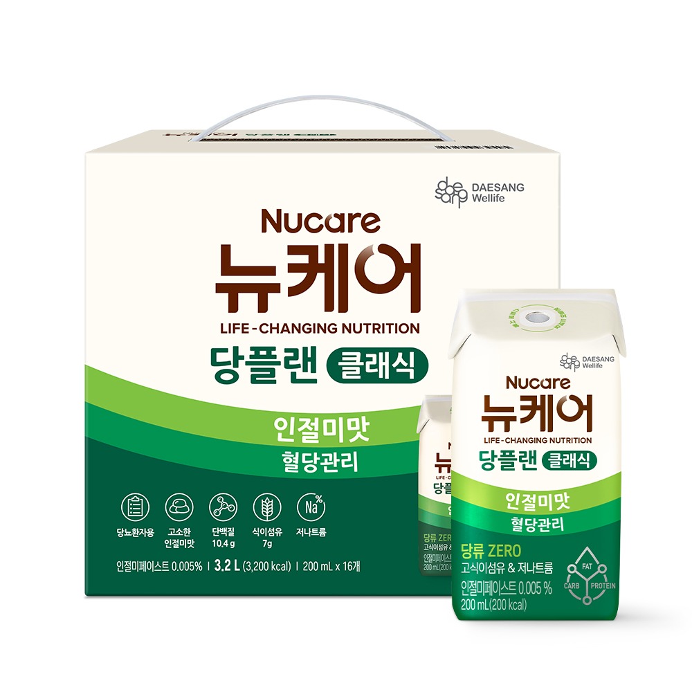 뉴케어 당플랜 클래식 인절미맛, 200ml, 16개