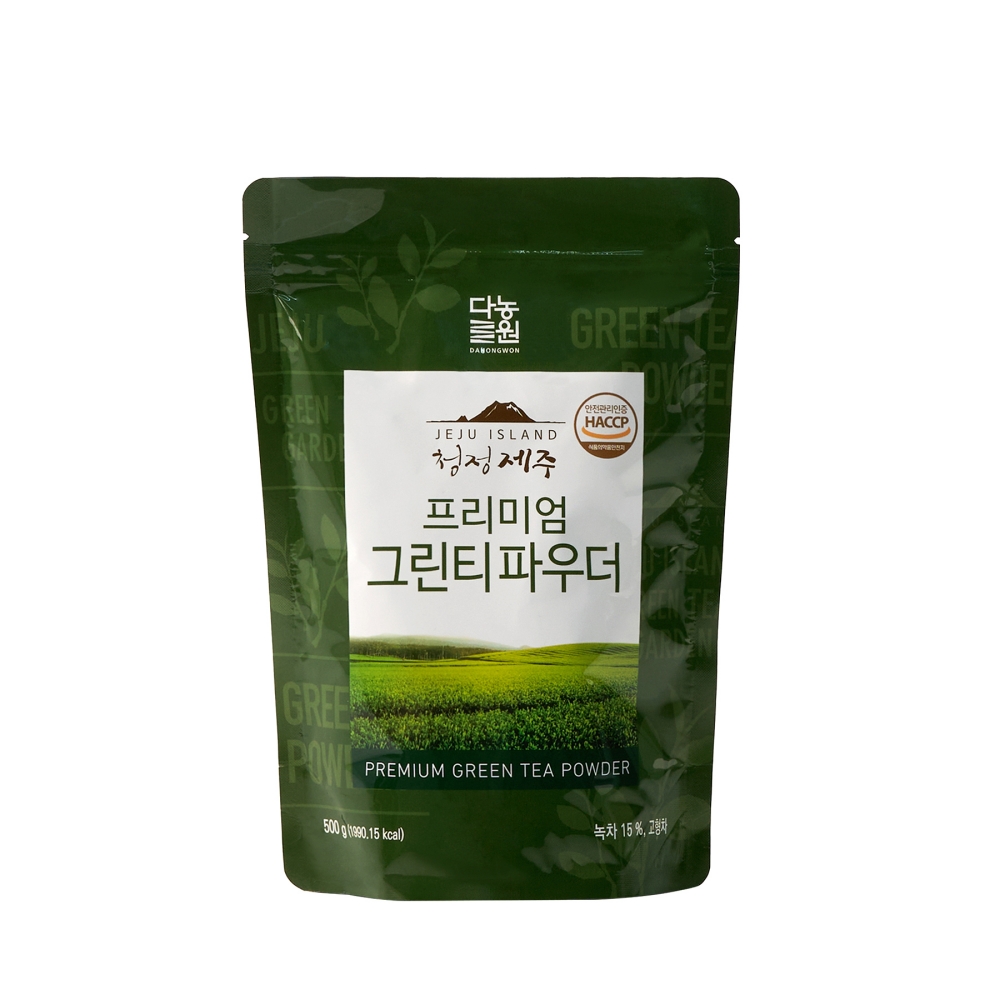 다농원 청정제주 프리미엄 그린티 파우더, 500g, 2개