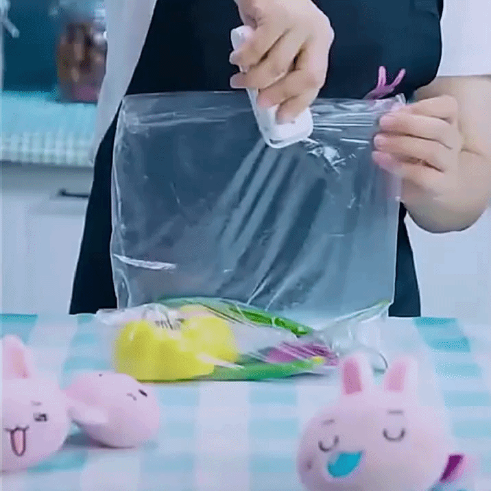 휴대용 미니 비닐 밀봉기, 화이트+핑크, 1세트 상세 이미지 6