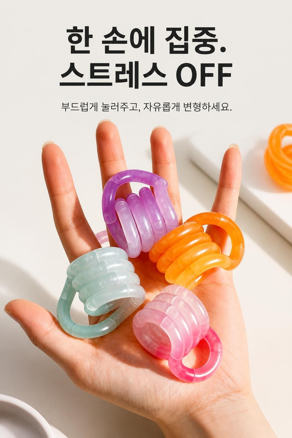 탱글 피젯토이 탱글이, 투명, 1개 상세 이미지 6