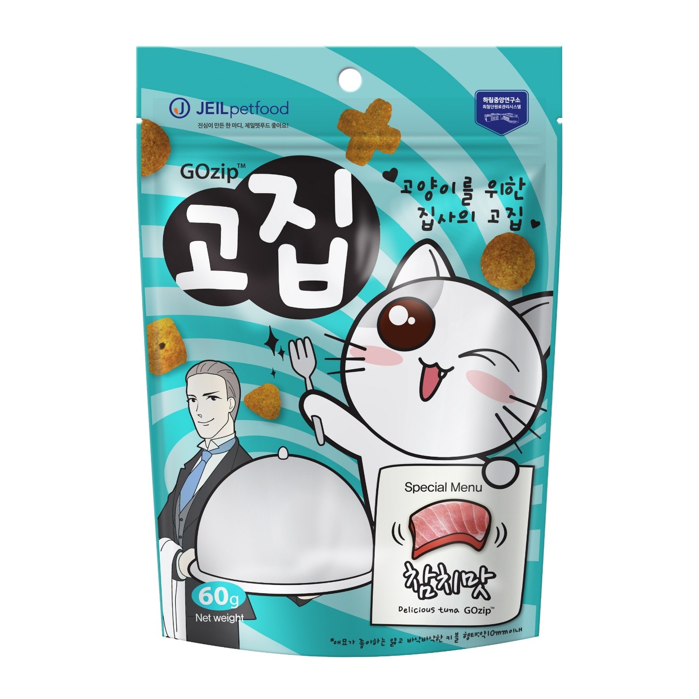 제일펫푸드 고집 고양이 간식, 참치, 60g, 1000개