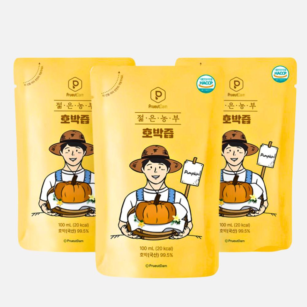 푸릇담 젊은농부 호박즙, 100ml, 60팩 토스쇼핑 특가