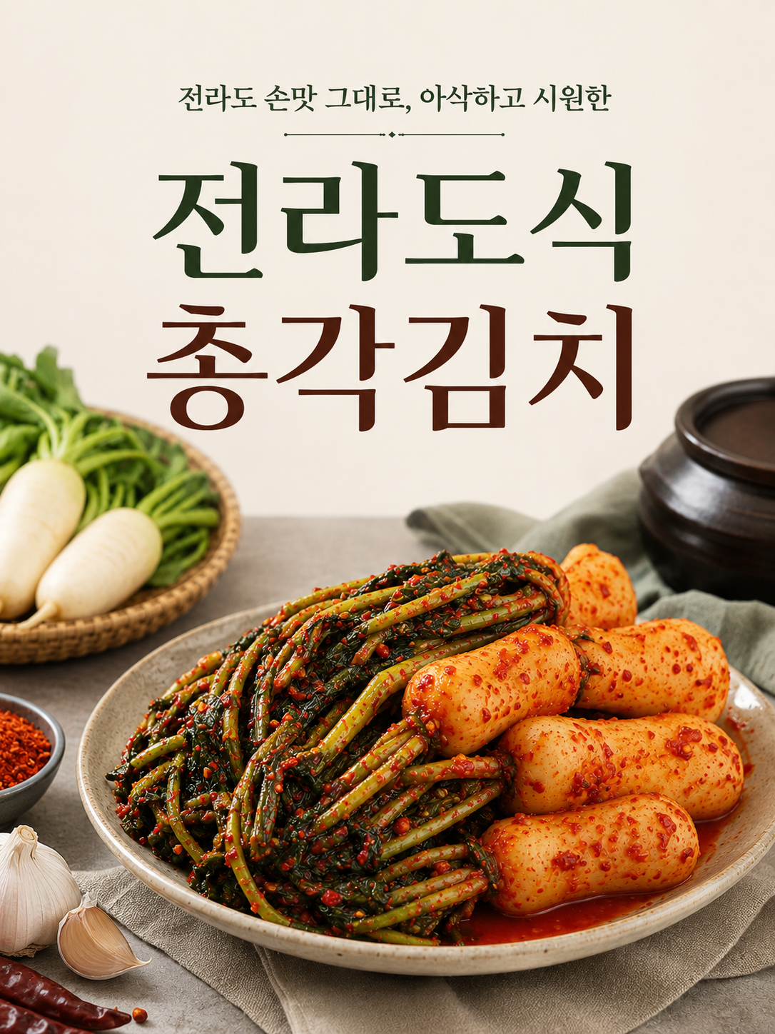 전라도 알타리 총각김치, 2kg, 1박스 상세 이미지 2