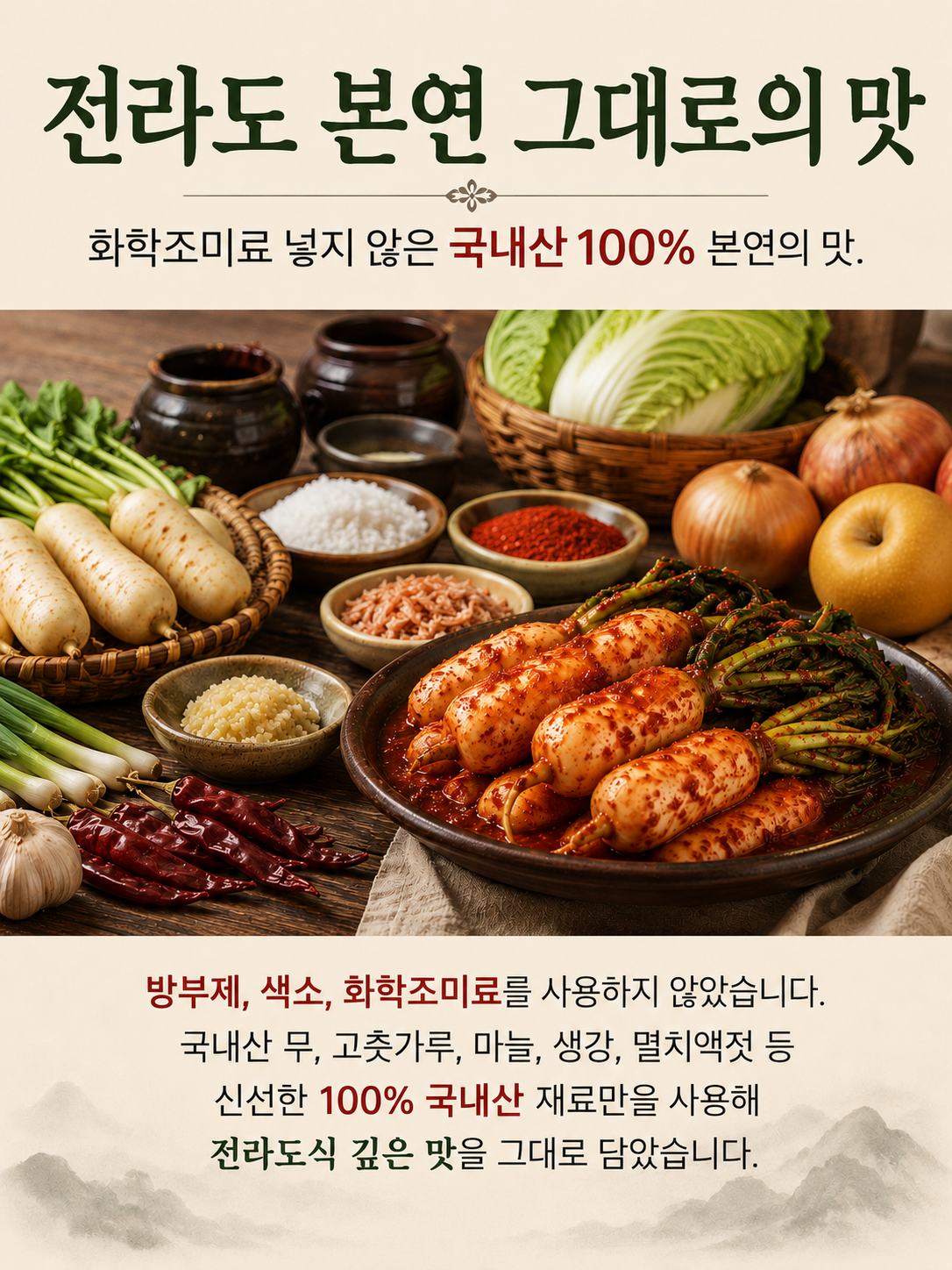전라도 알타리 총각김치, 2kg, 1박스