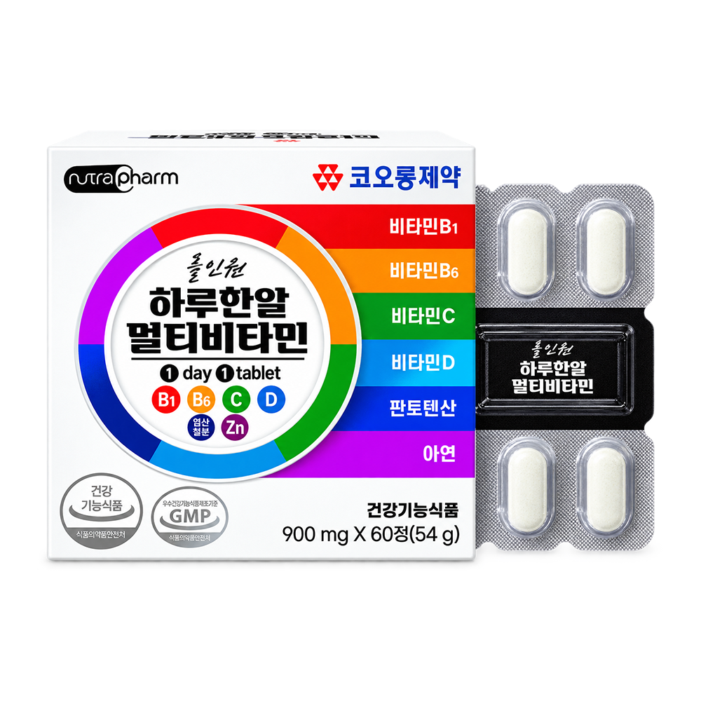코오롱제약 올인원 하루한알 멀티비타민, 60정, 6개