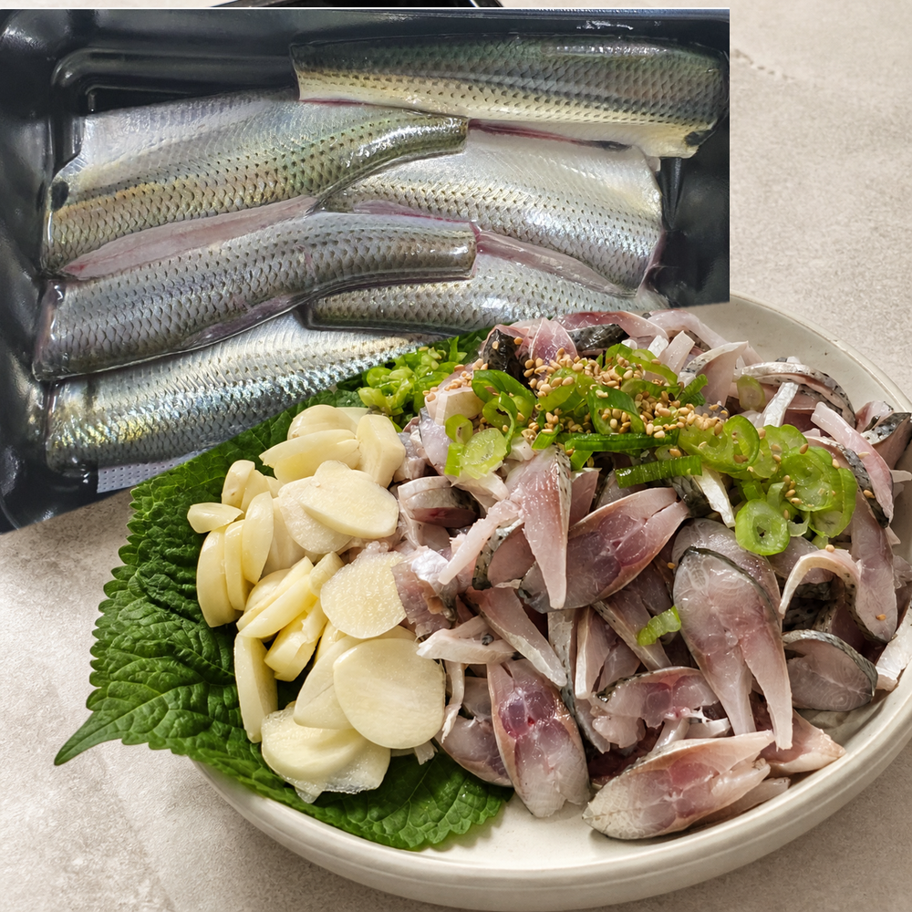 오가네수산 통영 자연산 전어, 세꼬시, 횟감용, 손질 후 300g, 1개 토스쇼핑 특가