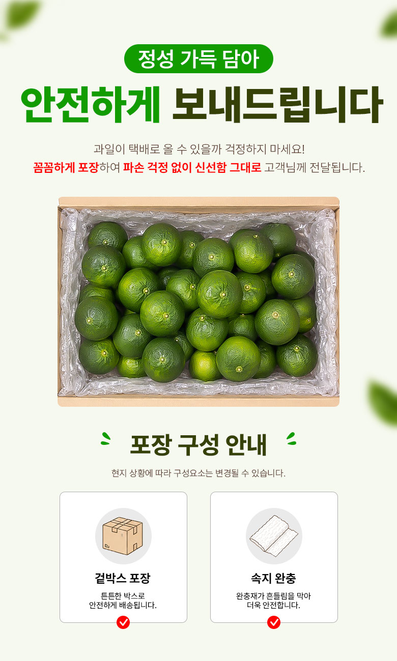 꿀팜즈 제주 풋귤 청귤, 5kg, 1박스