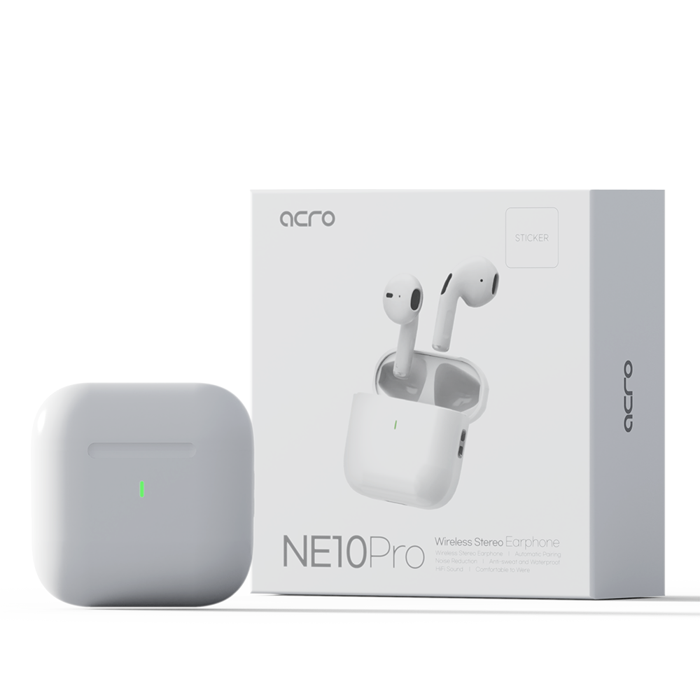 ACRO NE10pro 블루투스 무선 이어폰, 화이트, 1개 상품 이미지 1