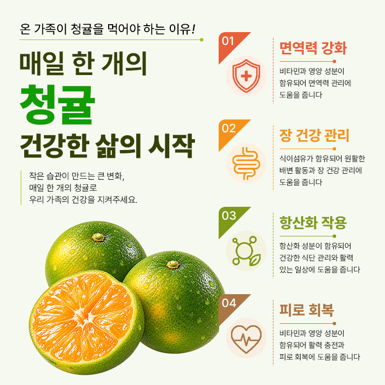꿀팜즈 제주 풋귤 청귤, 5kg, 1박스
